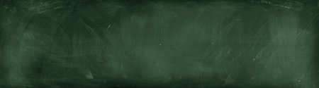 Chalk rubbed out on green chalkboard backgroundの写真素材