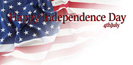American flag in sky. Happy Independence Day.
4th Julyの写真素材