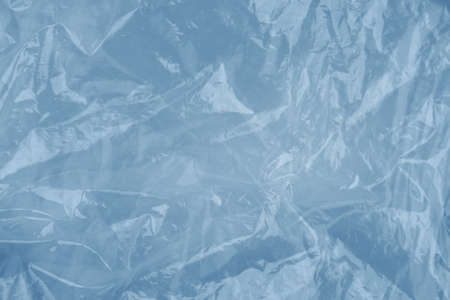 Blue plastic bag texture backgroundの写真素材