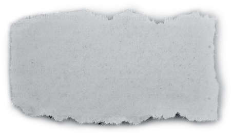 One piece of ripped paper on whiteの写真素材