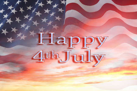 American flag. Happy 4th July Independence Dayの写真素材