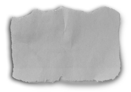 One piece of ripped paper on whiteの写真素材