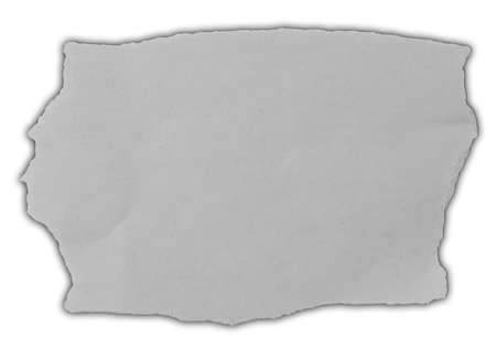 One piece of ripped paper on whiteの写真素材