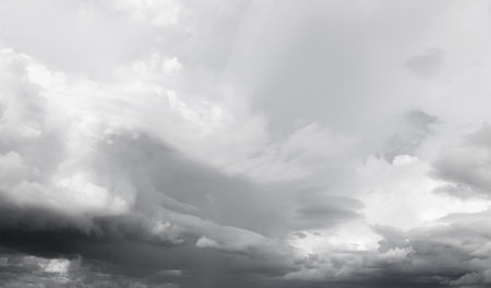 Grey storm clouds in skyの写真素材