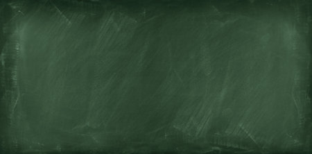 Chalk rubbed out on green chalkboard backgroundの写真素材