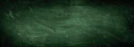 Chalk rubbed out on green chalkboard backgroundの写真素材
