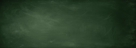 Chalk rubbed out on green chalkboard backgroundの写真素材