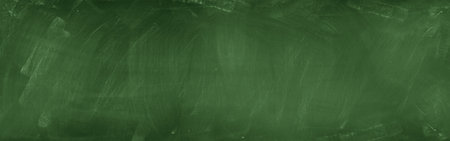 Chalk rubbed out on green chalkboard backgroundの写真素材