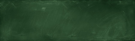 Chalk rubbed out on green chalkboard backgroundの写真素材