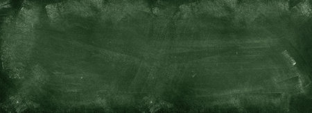 Chalk rubbed out on green chalkboard backgroundの写真素材