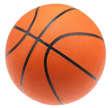 One basketball on plain backgroundの写真素材