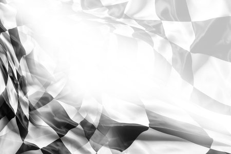 Checkered black and white racing flagの写真素材