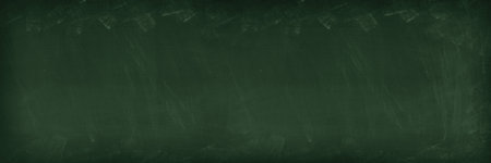 Chalk rubbed out on green chalkboard backgroundの写真素材