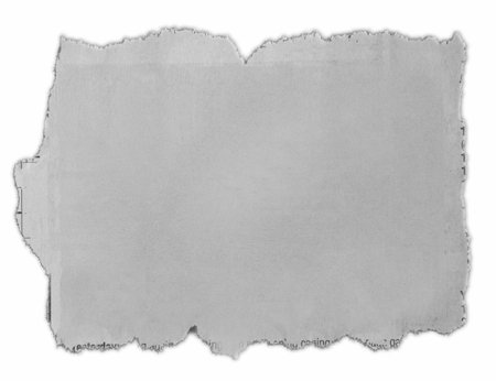 One piece of ripped paper on whiteの写真素材