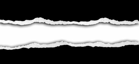 Ripped black paper on plain background, space for copyの写真素材