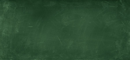 Chalk rubbed out on green chalkboard backgroundの写真素材