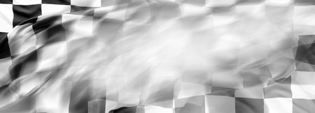 Checkered black and white racing flagの写真素材