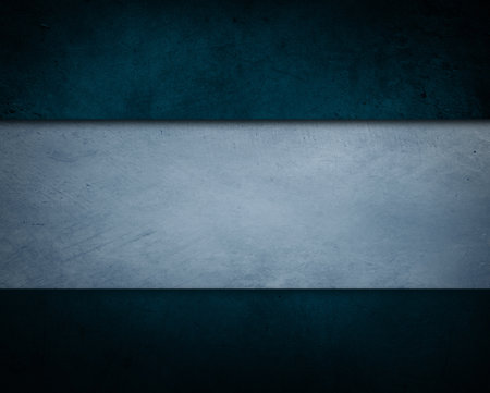 Gap in blue textured concrete backgroundの写真素材