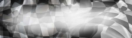 Checkered black and white racing flagの写真素材