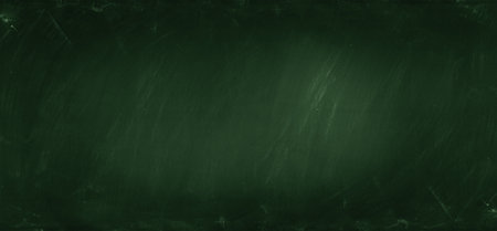 Chalk rubbed out on green chalkboard backgroundの写真素材