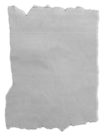 One piece of ripped paper on whiteの写真素材
