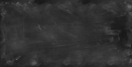 Chalk rubbed out on blackboard backgroundの写真素材