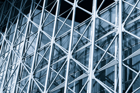 Metal details of an interior of modern office buildingのeditorial素材