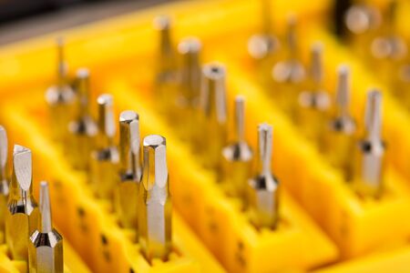 Black toolbox with different instrumentsの写真素材