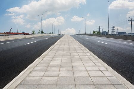 Empty square and floor with skyのeditorial素材