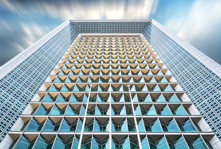 modern business center at nightのeditorial素材