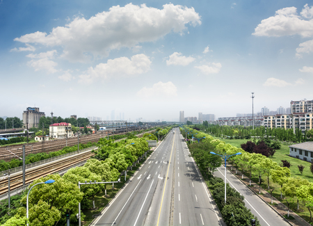 city and roadの写真素材