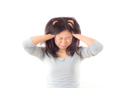 asia girl unhappyの写真素材