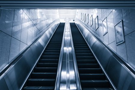 modern escalator in shopping centerの写真素材