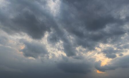 The vast blue sky and clouds skyの写真素材