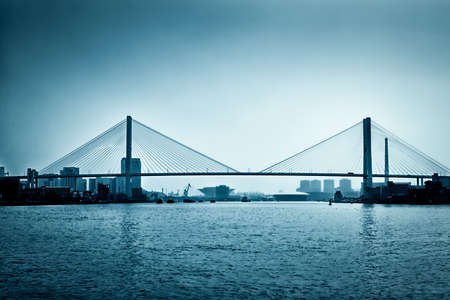 big bridge in shanghai china.の写真素材