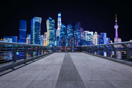 Twilight shot with the Shanghai skyline