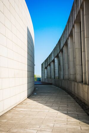 Modern Architecture Building Blue Skiesのeditorial素材