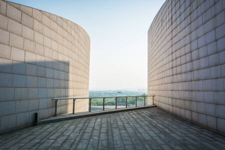 Modern Architecture Building Blue Skiesのeditorial素材