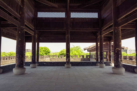 Chinese ancient city wall and gate towerのeditorial素材