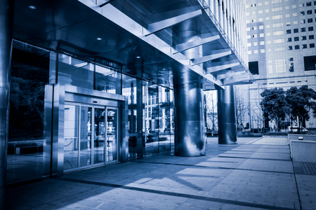empty floor front of modern buildingのeditorial素材