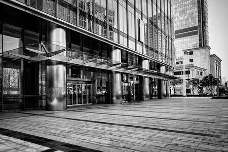 entrance of modern office buildingのeditorial素材