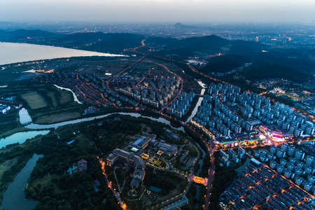 The china city nightの写真素材