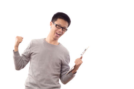 chinese young man isolated on white background