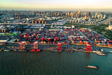 Container terminalの写真素材