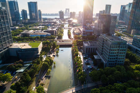 high rise buildings in the cityの写真素材