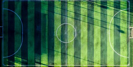 Green Football  fieldの写真素材