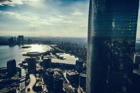 high rise buildings in the cityのeditorial素材