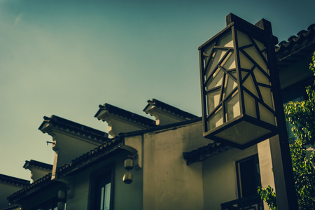 Roof Detail of historic building in Suzhou,China.のeditorial素材