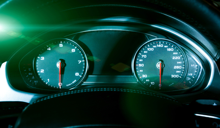 close up modern car dashboardの写真素材