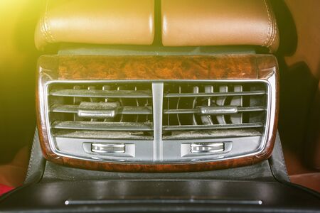 The air flow inside the car, detail interior of carの写真素材